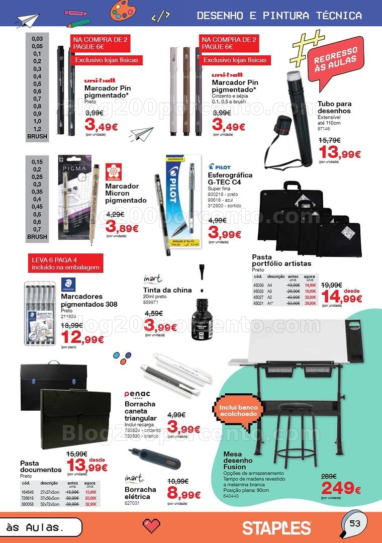 Antevisão Folheto STAPLES Regresso às Aulas Promoções de 17 agosto a 30 setembro